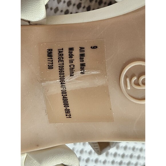 Women Cream Braided Block Heels Size 9 - Picture 10 of 10